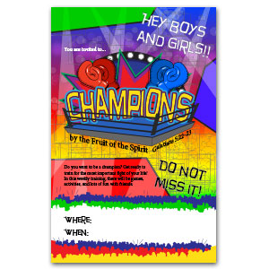 Invitational Poster Champions by the Fruit of the Spirit Sunday School